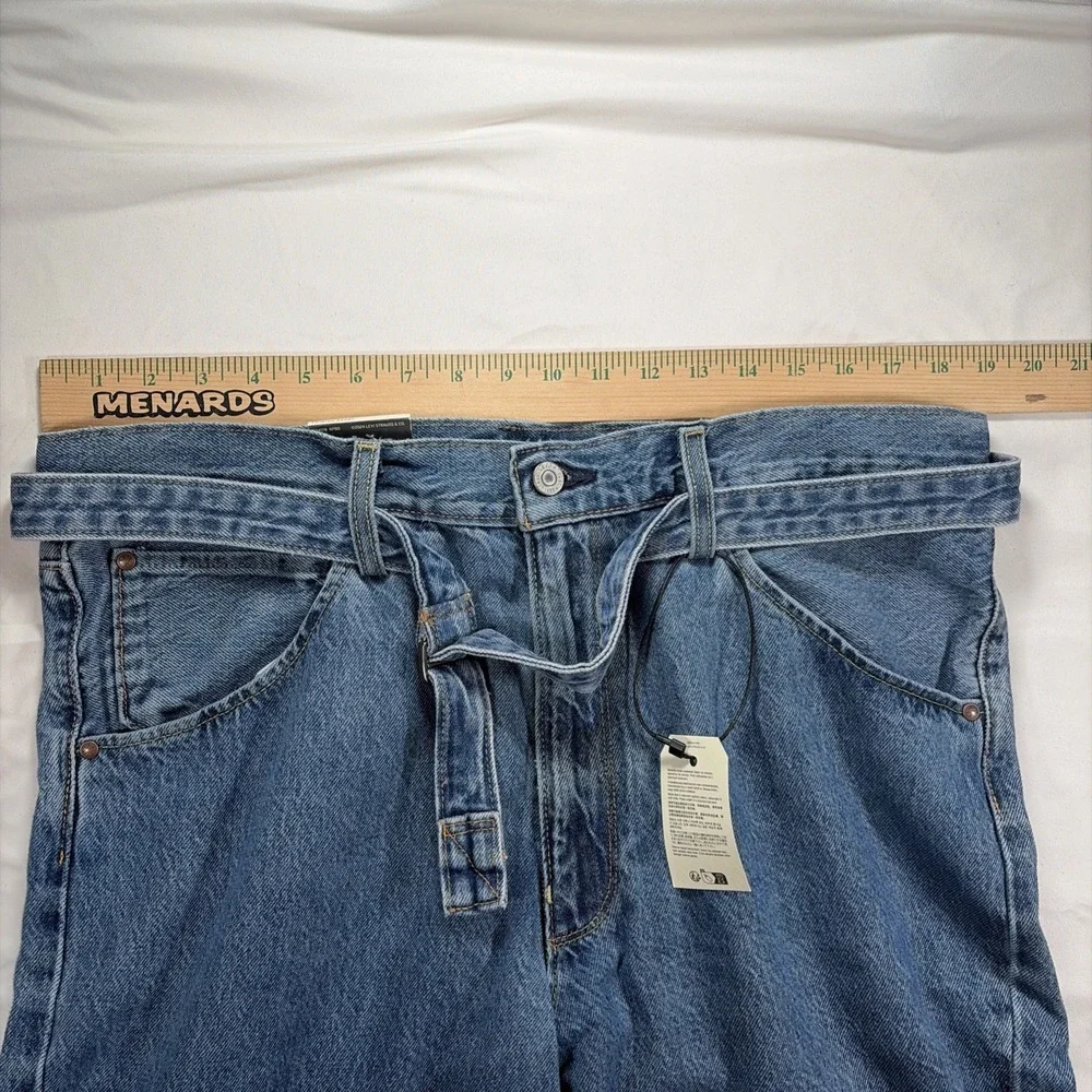 Levi's Premium Twisted Baggy Wide Leg Men's Jeans Size 36x30 Brand New Belted